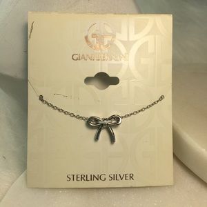 Giani Bernini Sterling Silver Bow Pendant Necklace